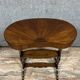 Kidney-shaped ceremonial table with fan-shaped marquetry top, Louis XVI style, circa 1900