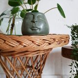 Wicker side table