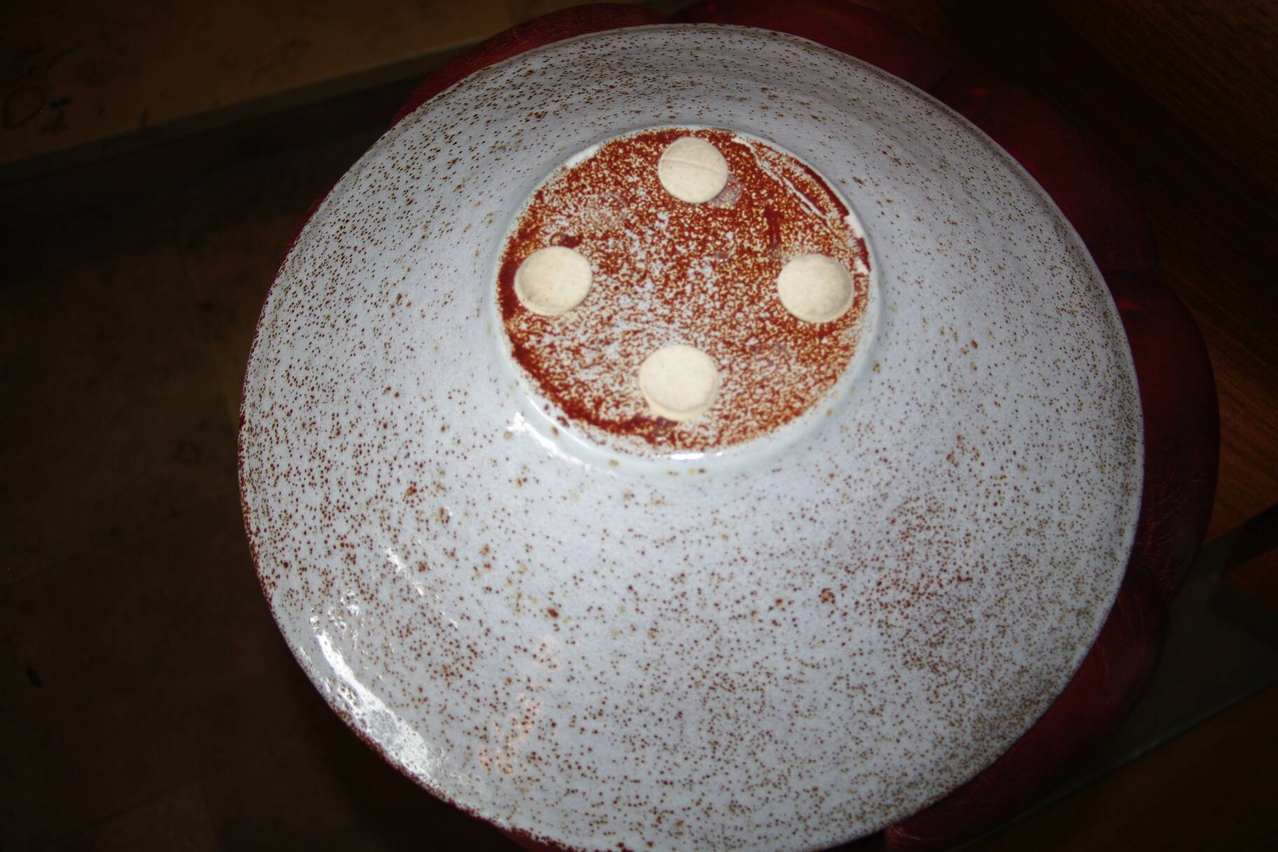 Large vintage ceramic 1950 signed accolay