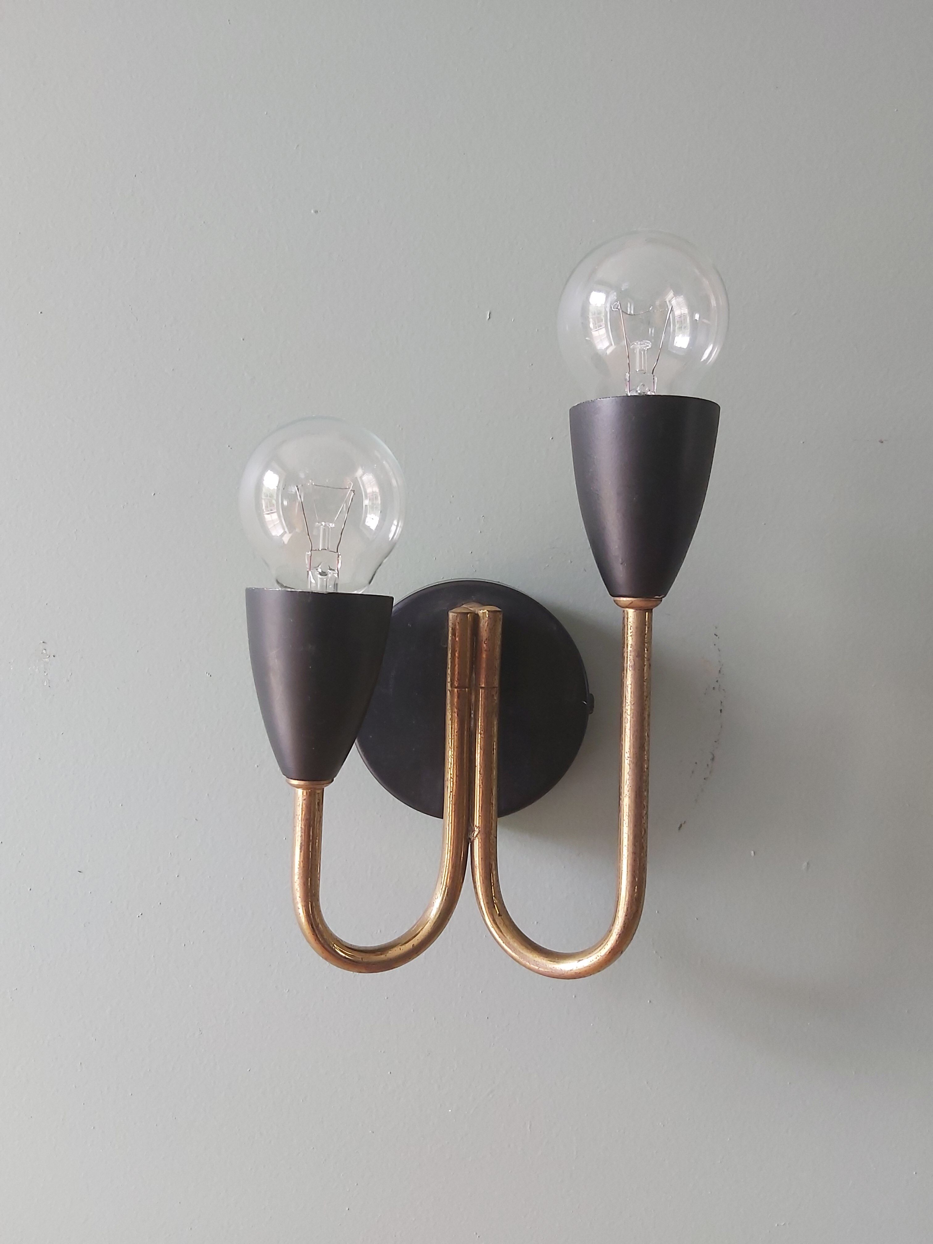 Vintage wall lamp, Italian design, 50s