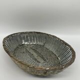 silver metal basket