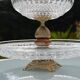 Présentoir, serviteur en cristal, onyx et bronze