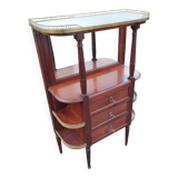 Antique Louis XVI style chest of drawers with marble top