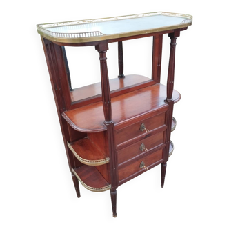 Antique Louis XVI style chest of drawers with marble top