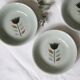 Set of 6 plates caps -or hollows- Salins, Montpezat pattern, vintage French