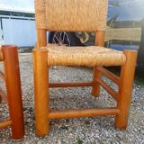 set of 4 mulched pine chairs
