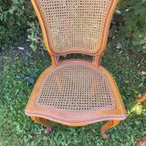 Set of three regency cane chairs