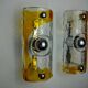 Pair of Murano Mazzega Orange wall lights, Italy, 1970