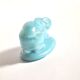 Vallerysthal easter rabbit box in blue opaline from 1900