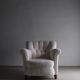 White faux shearling lounge chair | Sweden | 1940s