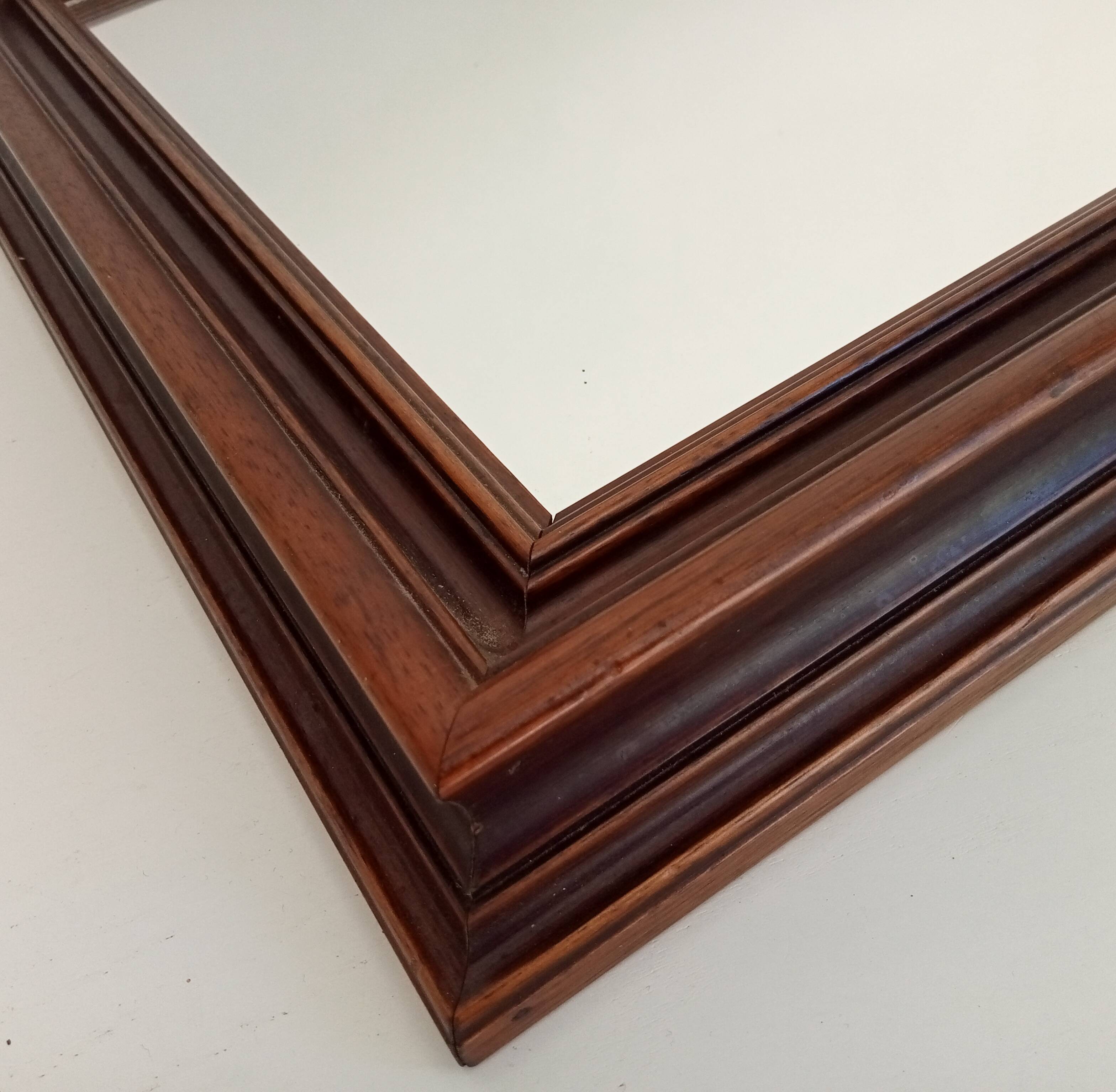 Miroir vintage en bois massif, années 60-70