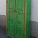 Old green wooden cabinet
