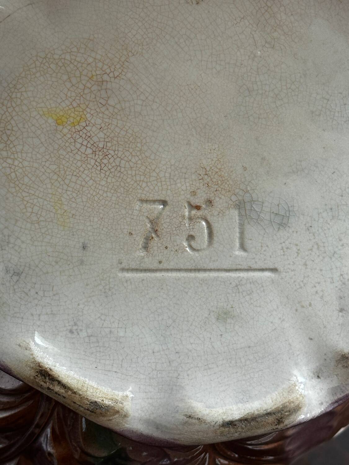 Earthenware cache-pot from the early 20th century.