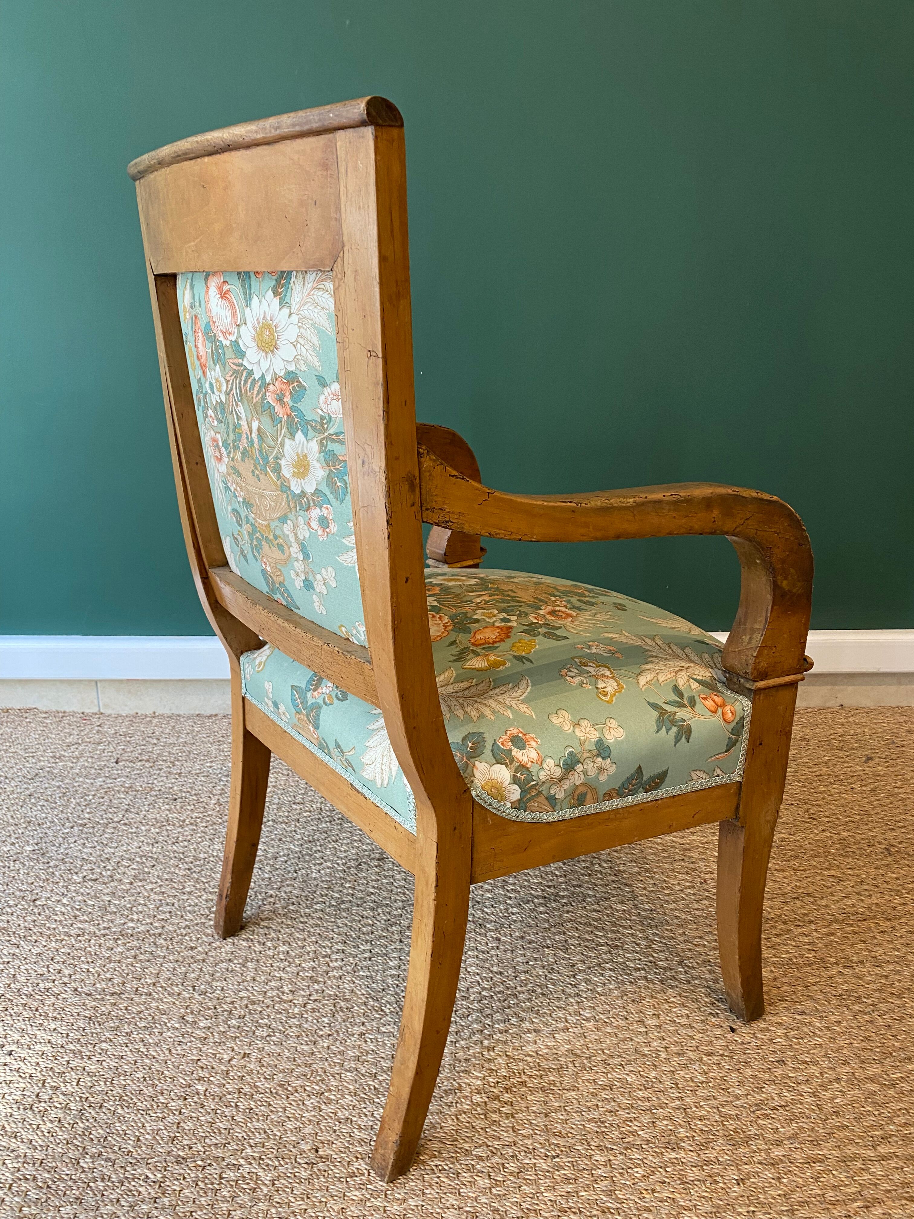 Suite of three antique armchairs