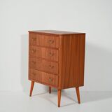 Scandinavian mahogany chest of drawers, 1950s