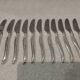 11 silver-plated dessert knives by Christofle, Duo model, 18cm