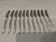 11 silver-plated dessert knives by Christofle, Duo model, 18cm