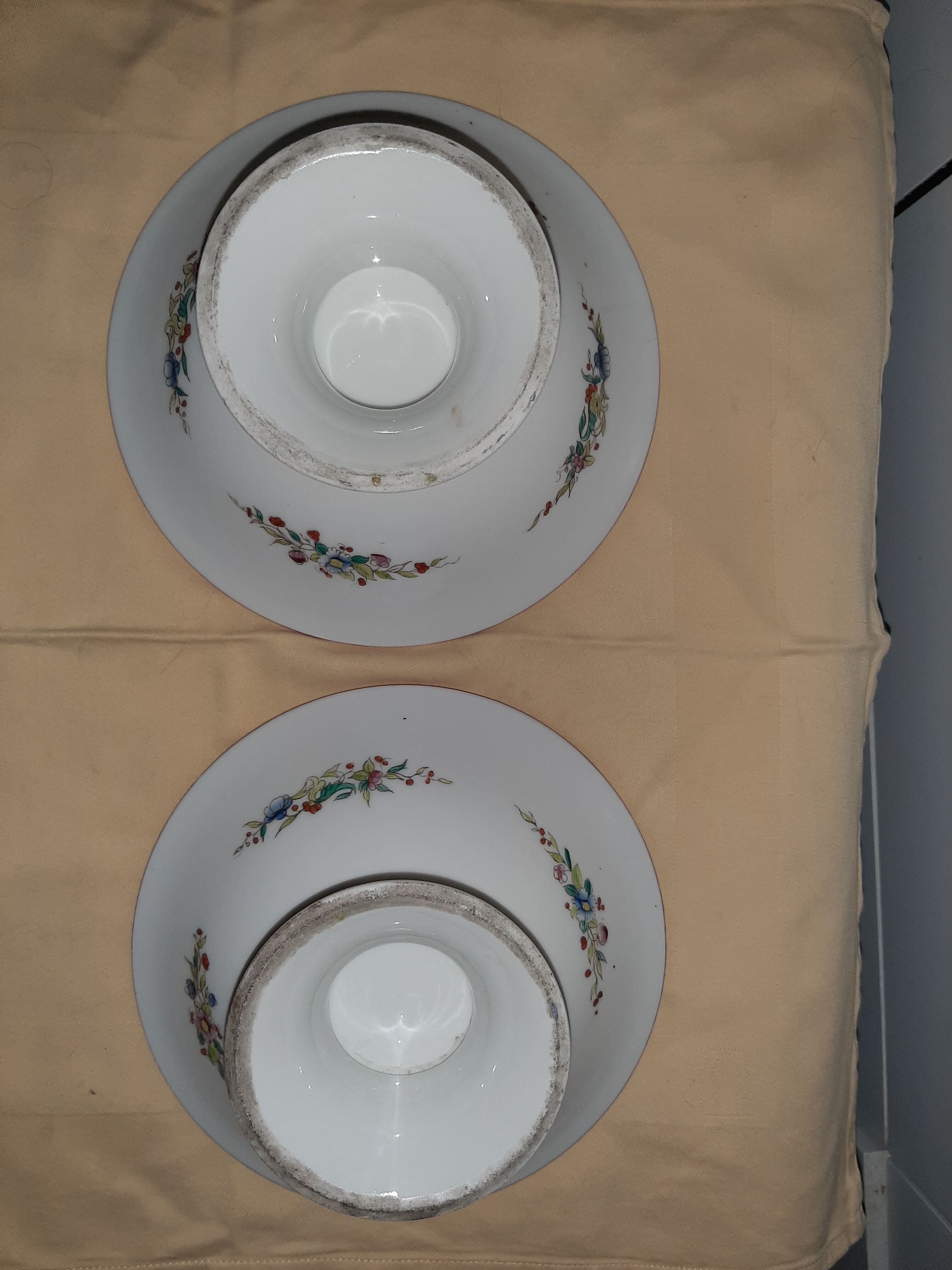 Paire de compotiers porcelaine fin 19ème