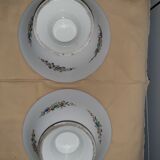Pair of late 19th century porcelain compote dishes