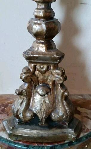 Ancien Chandelier En Bois Sculpté Style Baroque Fine 600 Toscane