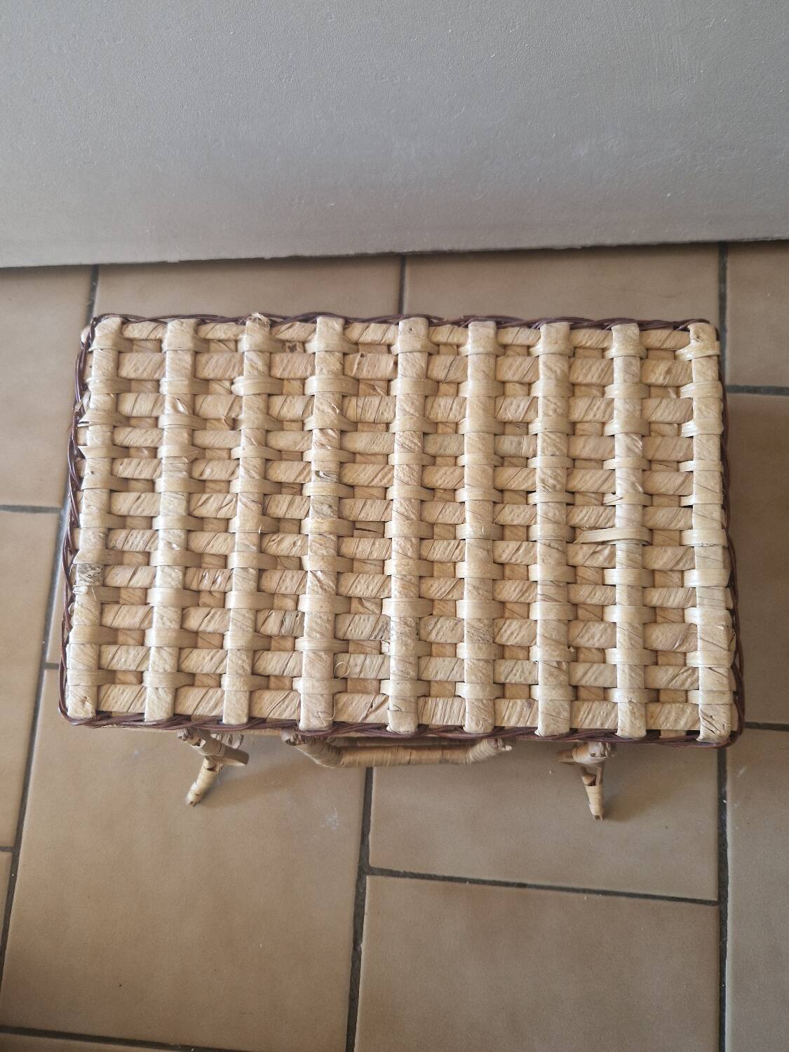 Rattan suitcase, 1950s