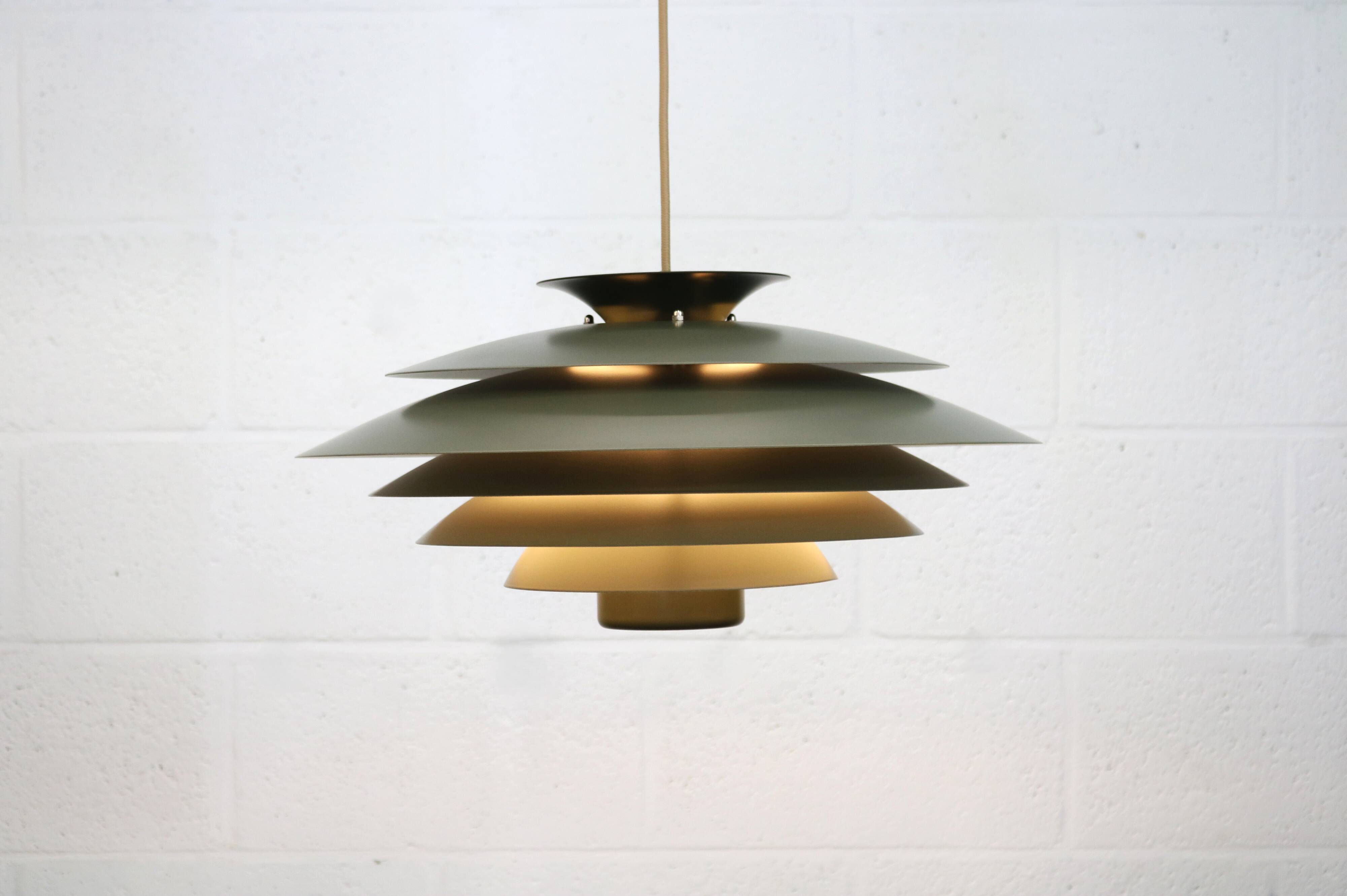 XL Green Pendant Lamp, Form Light Nordic Design, 1970s Denmark