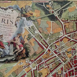 Historic map of Paris in 1789