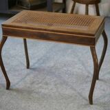 Table d’appoint en chêne et cannage 1960’s