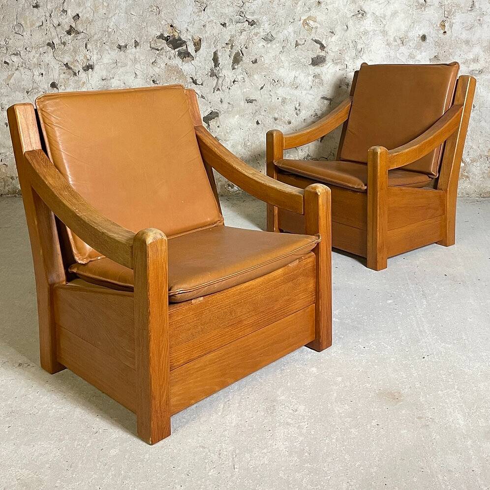Brutalist armchairs