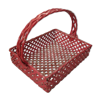 Basket vintage cast iron industrial style of the 1950s