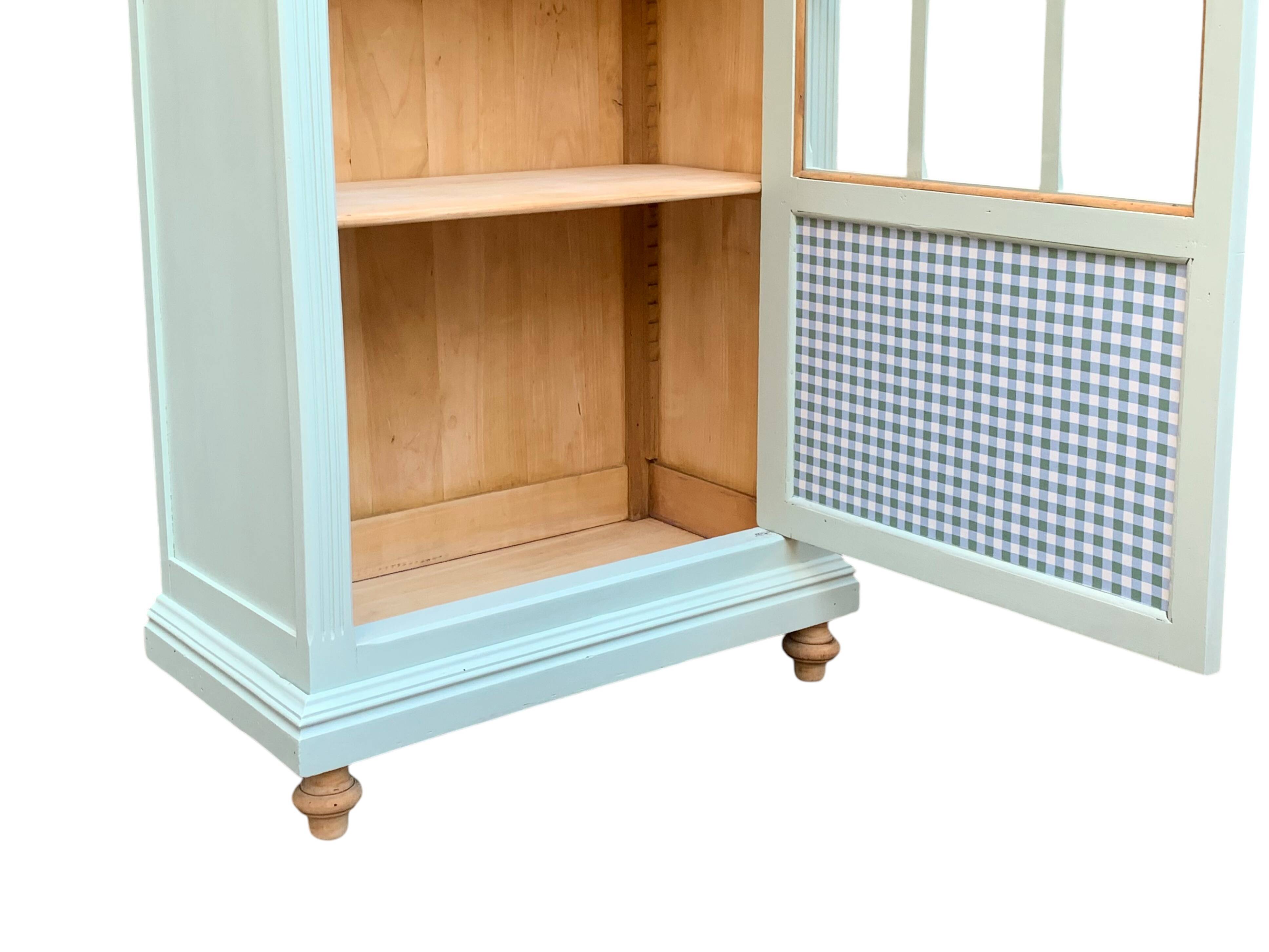 Antique celadon glass Parisian wardrobe H162