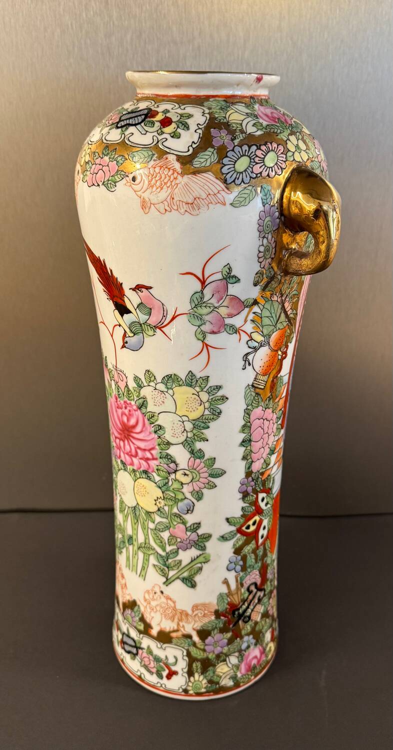 Large porcelain vase with elephant handles – 20th century