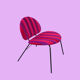 Fauteuil patchwork velours