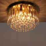 Big J.T. Kalmar Murano Raindrop hanging lamp, 1970 Austria.