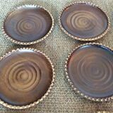 Lot de 11 assiettes à dessert en terre cuite