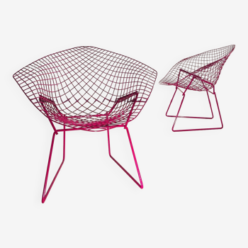 Pair of Diamond armchairs by Harry Bertoia for Knoll