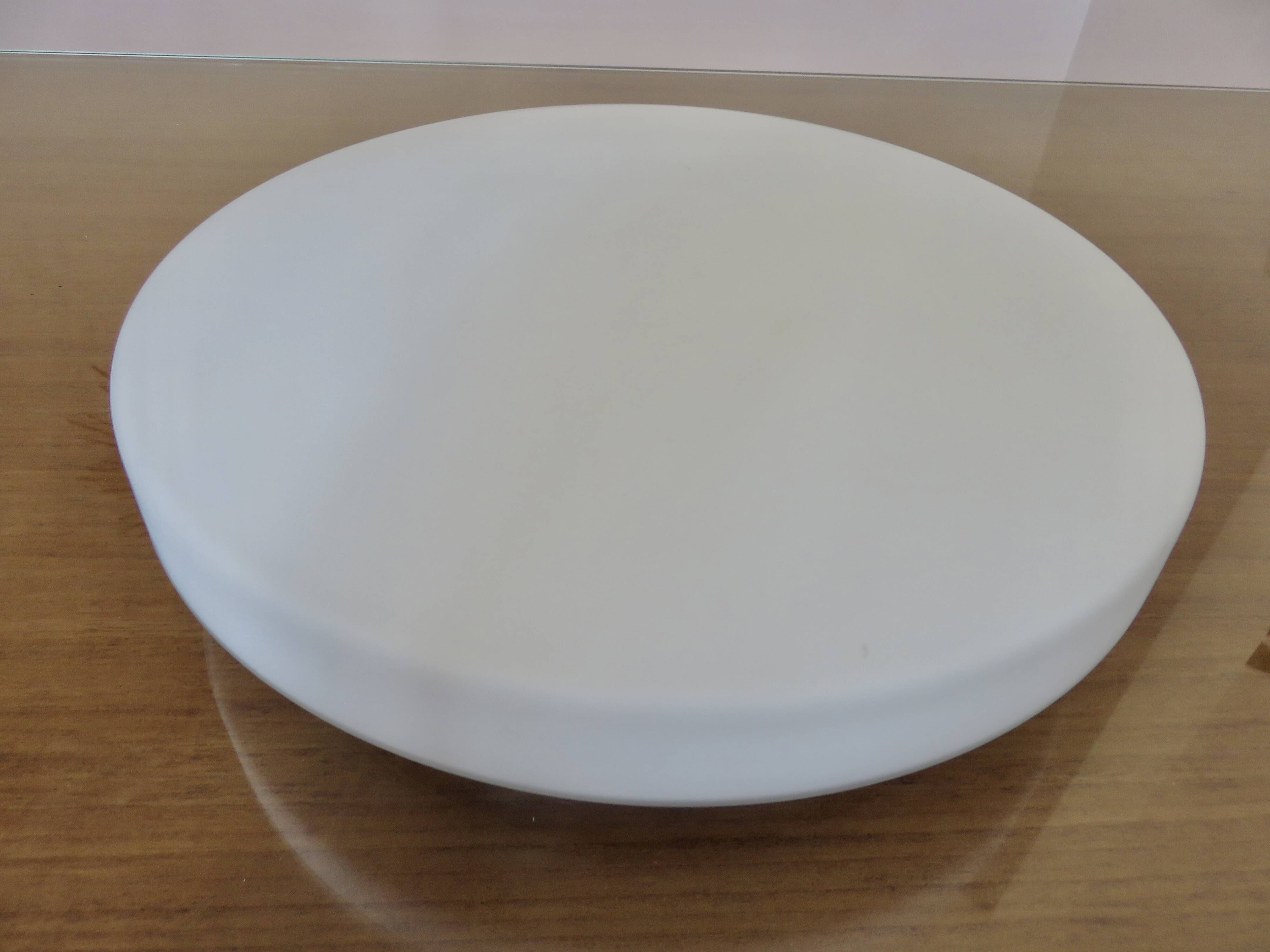 White opaline "pancake" ceiling light