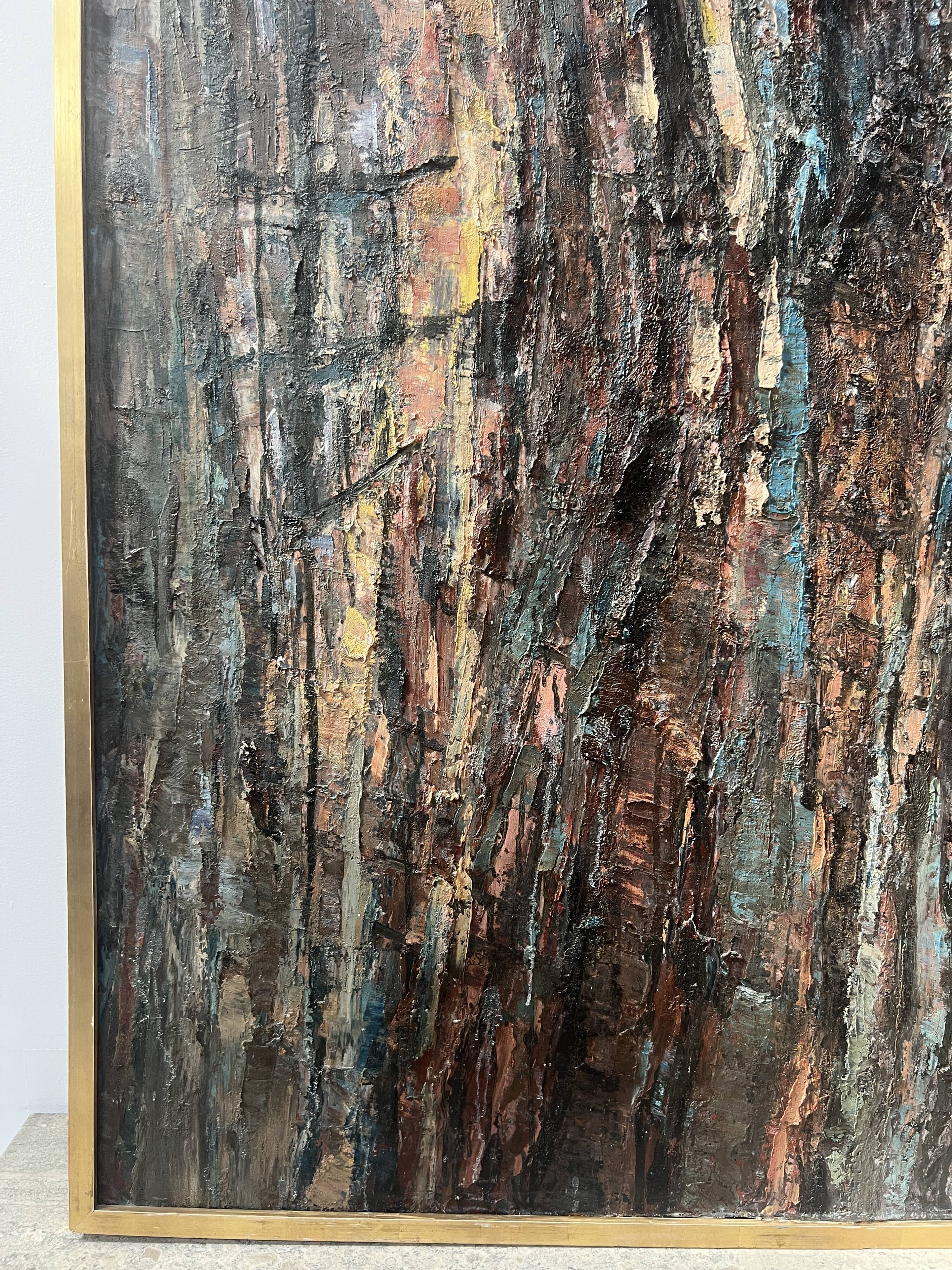 Oil on canvas, contemporary painting by "POLLET LECLERC" 20th century.