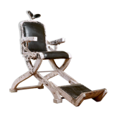 Chaise de barbier en bois