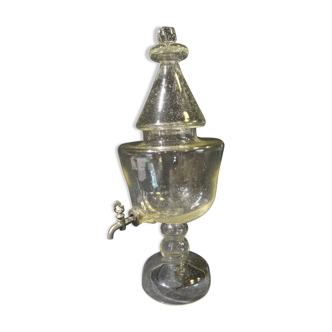 Fontaine à parfum en verre soufflé de chez biot, h 60 cm