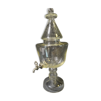 Perfume fountain in blown glass from biot, h 60 cm