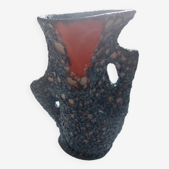 Old fatlava vase, Vallauris style