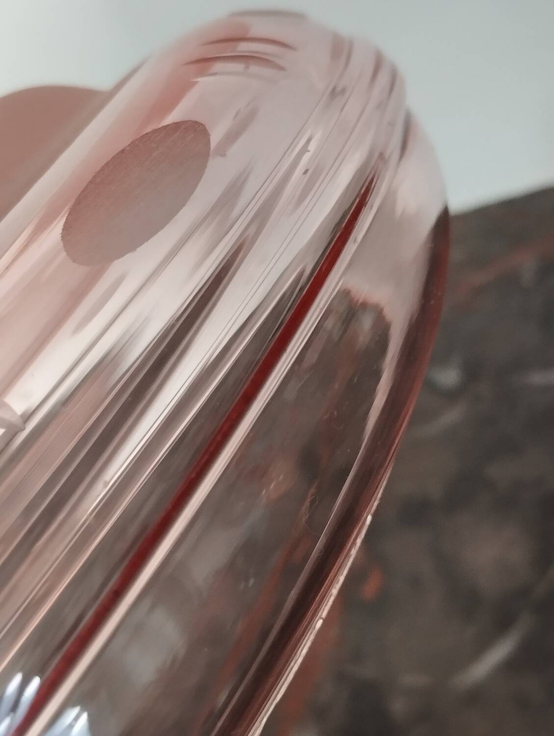 Art Deco pink glass lampshade