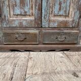 Rajasthani wardrobe in Burmese teak with original patina.