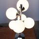 Vintage space table lamp, glass and metal, 1970s