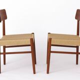 2 Dining Chairs 1960s - Danish, Teak, Papercord seats