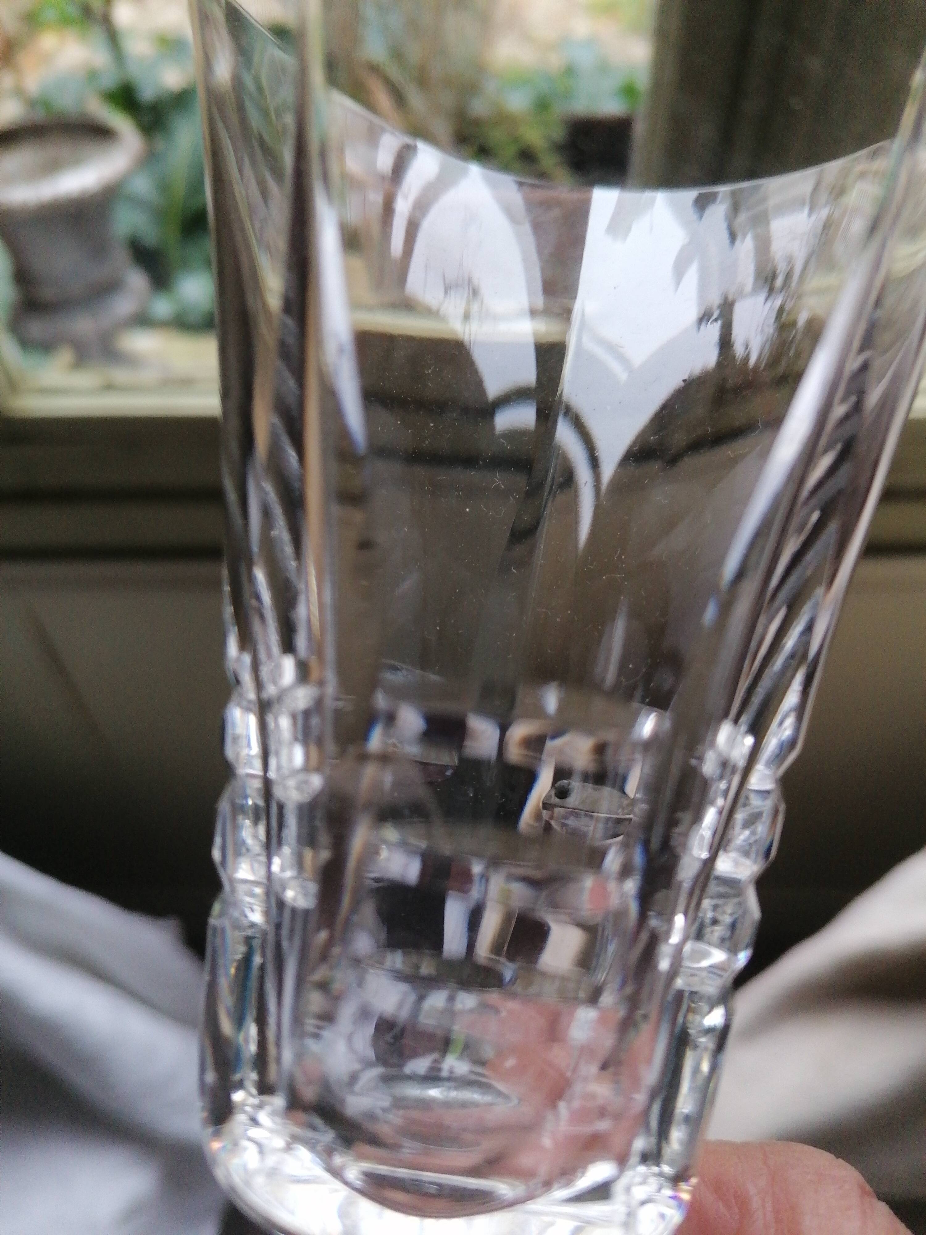 6 crystal champagne flutes