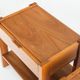 Pair of vintage bedside tables. Elm wood. France, 1970s