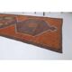 Vintage Turkish Oushak handmade cotton red wool runner 110x370