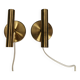 A set of stylish brass wall lamps from Danish Darø